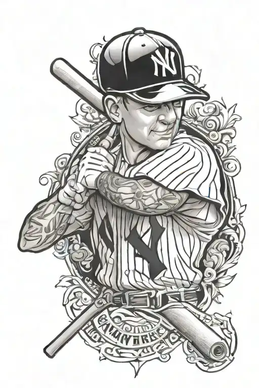 Dad In Yankees Logo
