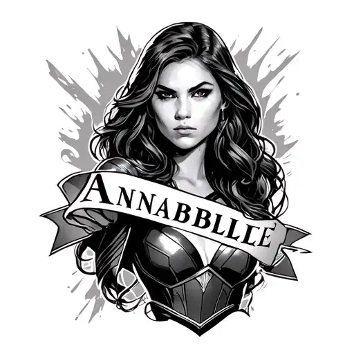 The Name Annabelle In Wrist With Marvel Themes
