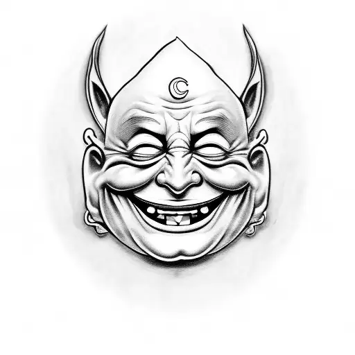 Laughing And Crying Mask With Bible Verse Above It