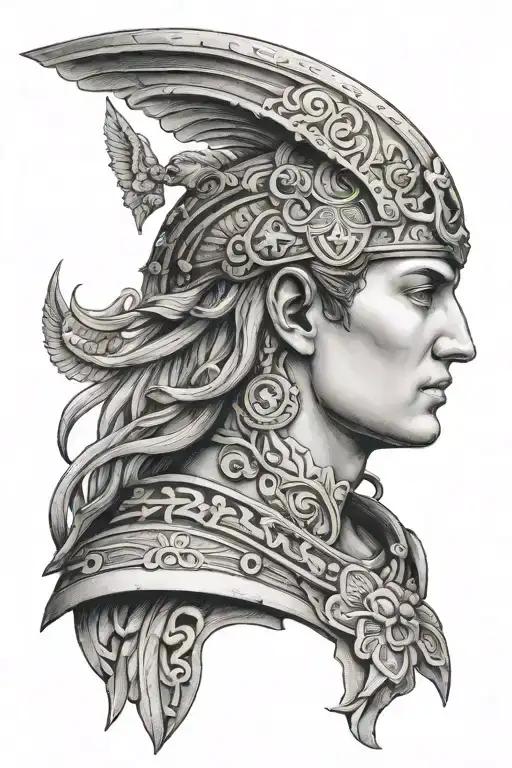 Medical Tattoo In The Style Of Ancient Greece