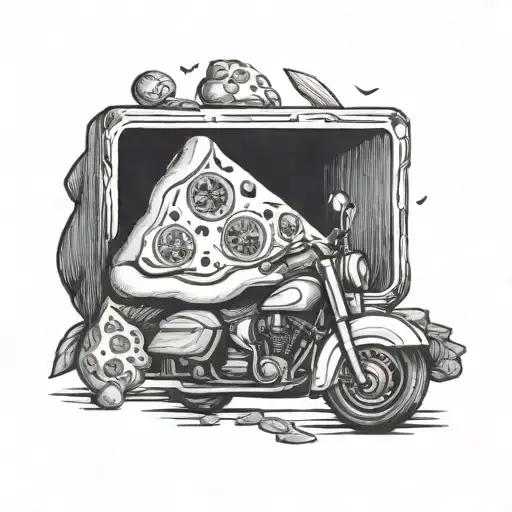 Food Delivery With Pizza Slice And Lack Of Money