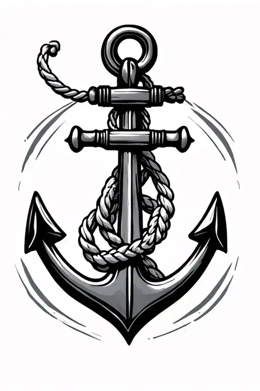 Tattoo For The Palm Of My Hand It Should Be On An Anchor With Rope And A Simple Background