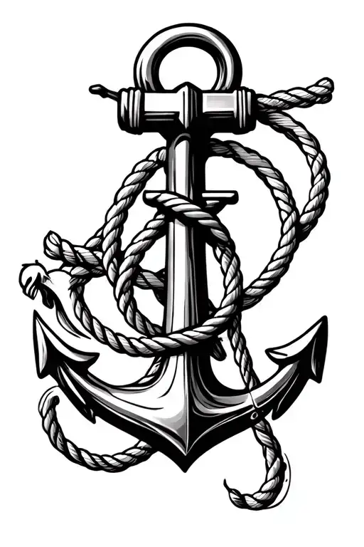 Tattoo For The Palm Of My Hand It Should Be On An Anchor With Rope And A Simple Background