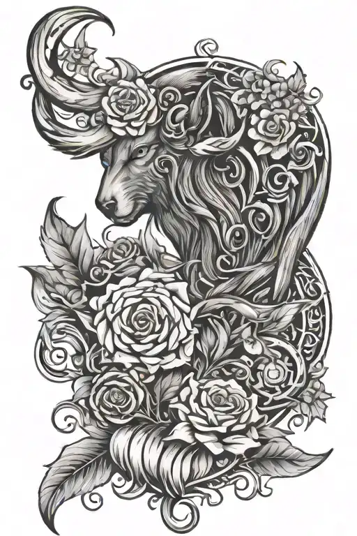 Buffalo Bills Flowers Water Pisces Vine Wolf Feathers Horseshoe