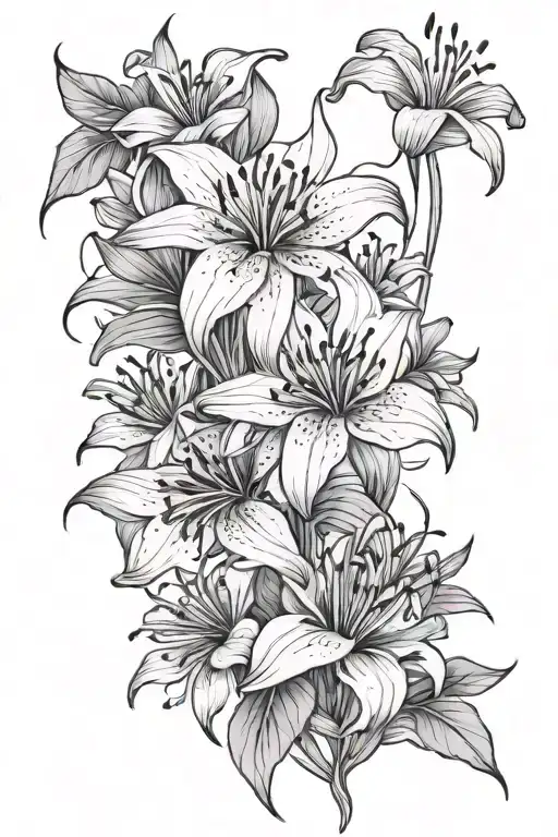 Flowers And A Spider Lily