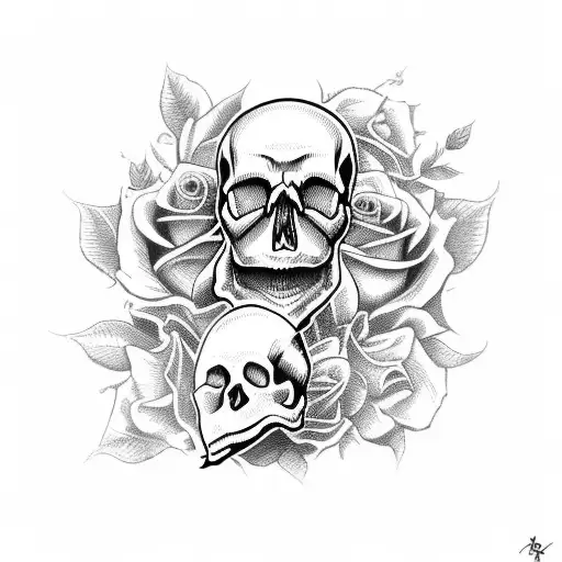 Skull And Roses