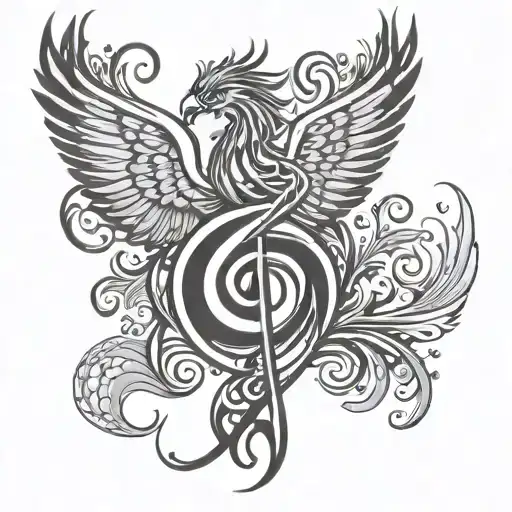 Phoenix Bird And G-clef