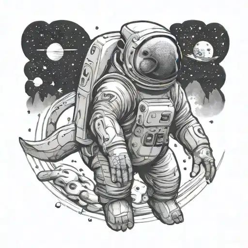 A Manatee Astronaut Exploring The Galaxy