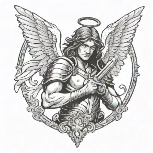 Angel Holding A Sword