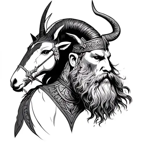 Viking With Capricorn Picies And Sagittarius