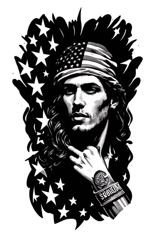 Patriotic Arm Tatoo For Graphic Designer