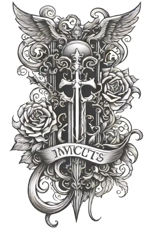 Invictus Script Vertical