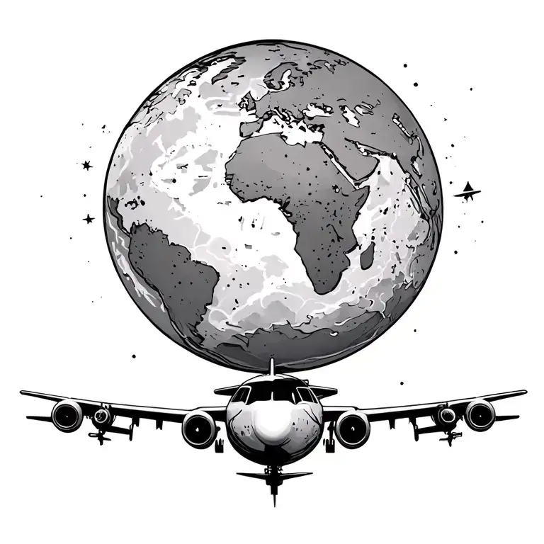 Plane And Globe