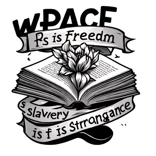 A Book With The Words Wr Is Oeace Freedom Os Slavery Ignorance Is Strength