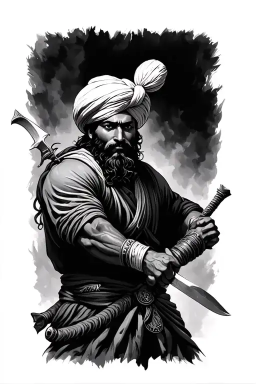 Punjab Life Sikh Warrior Battling