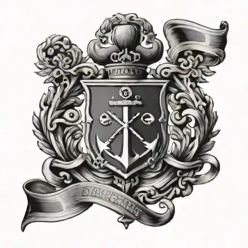 Coat Of Arms Of Hamburg With Anchor And Infinity Sign