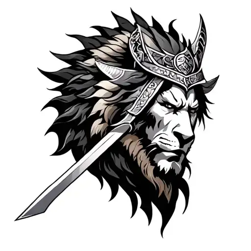 Warrior Tattoo Along With Leao