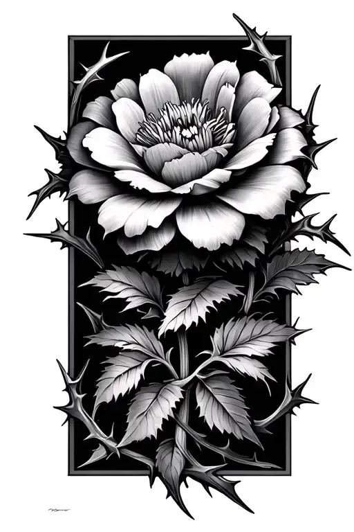 Flower With Thorns Wrapped