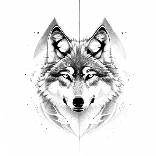 Wolf With Thunder And Lightning