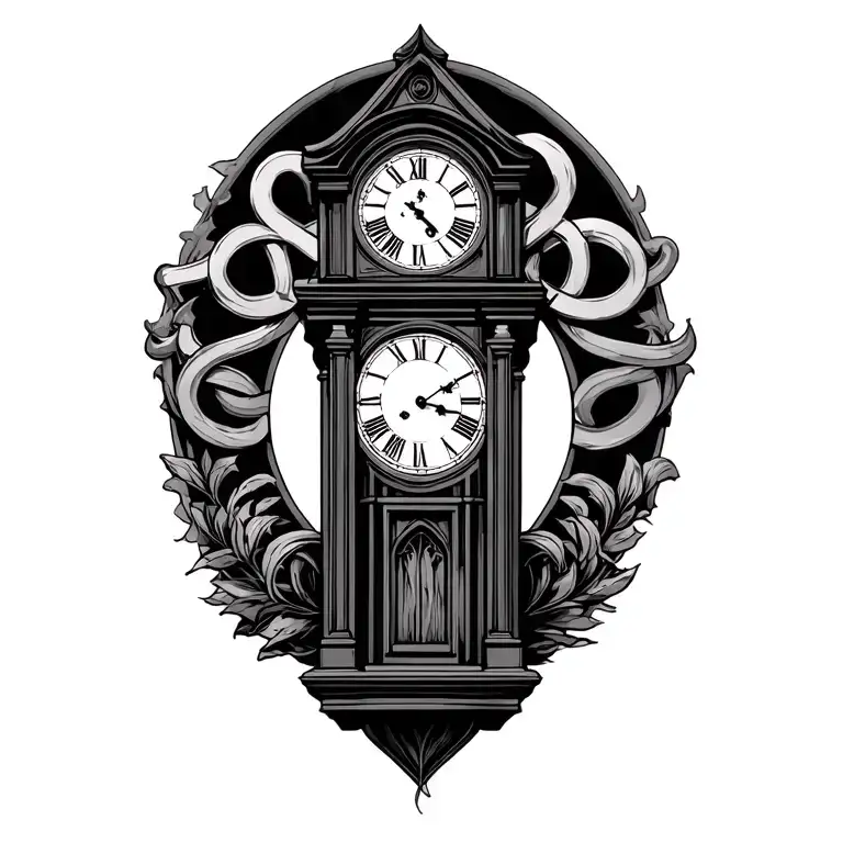 Grandfather Clock Tower With Infinity Symbol