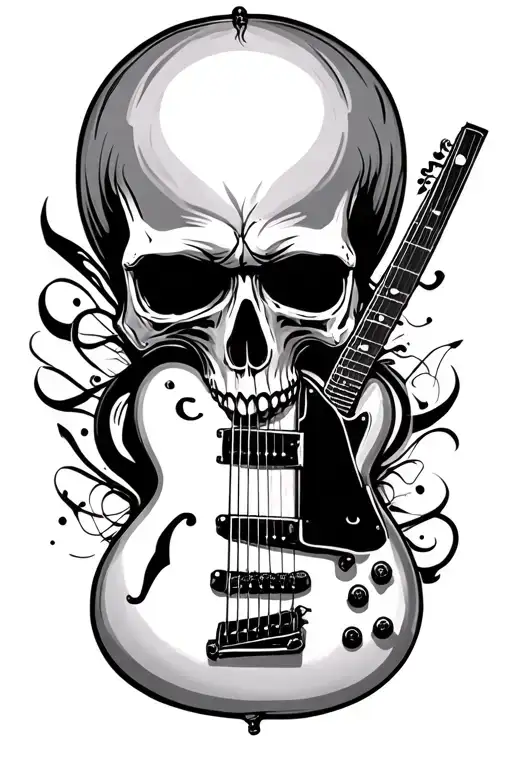 Harley Skull Guitar