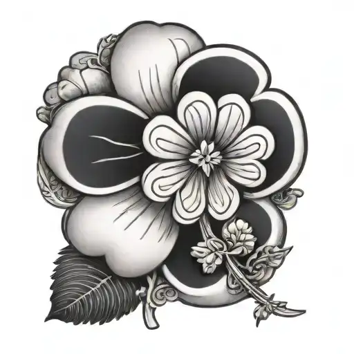 Sun And Clover Leaf Intertwined