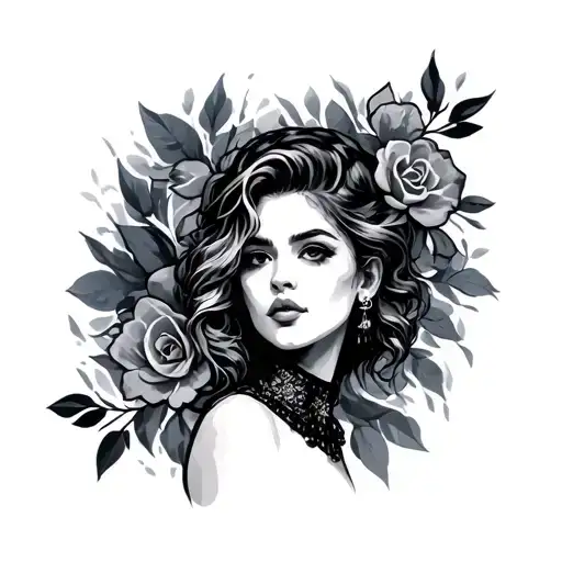 Rosales With A Shaded Background