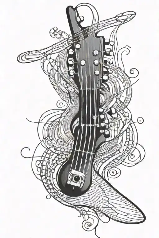 Guitar Strings Flowing