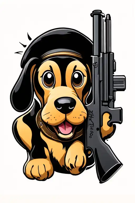 Disney Pluto But Gangster Theme With Ak47