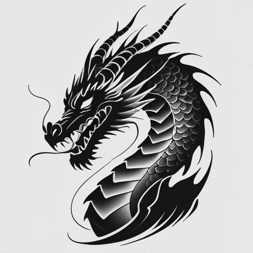Evil dragon Tattoo idea