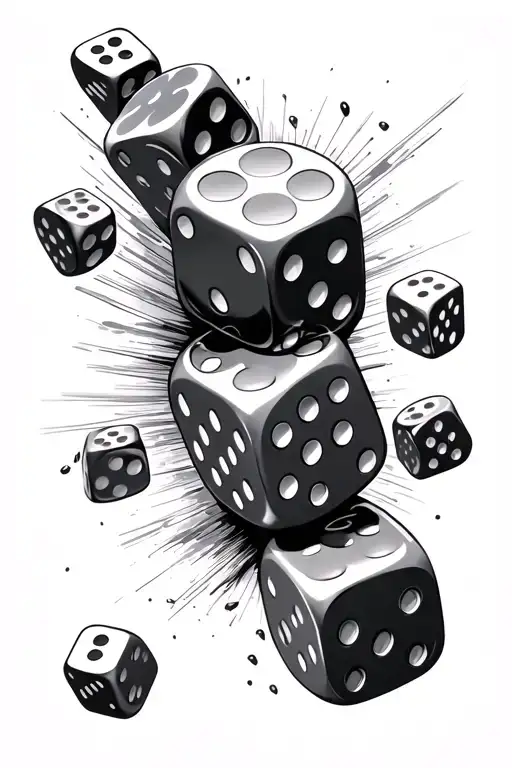 Dice Rolling Down A Line