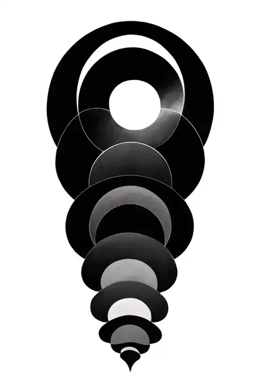 A Bunch Of Circles Next To One Another