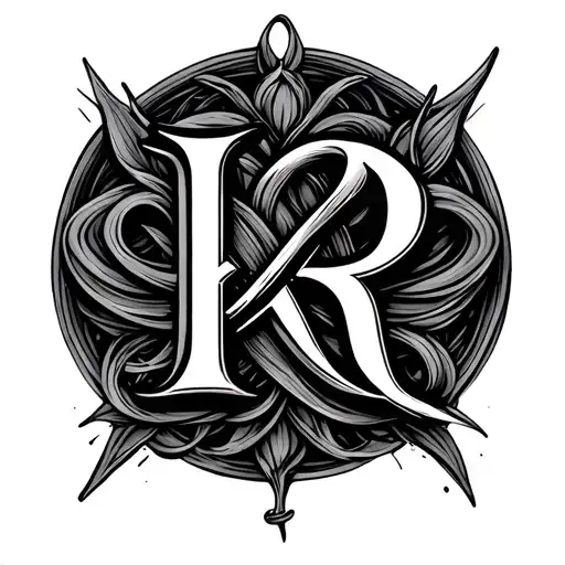 Infinity Sign With Initial R