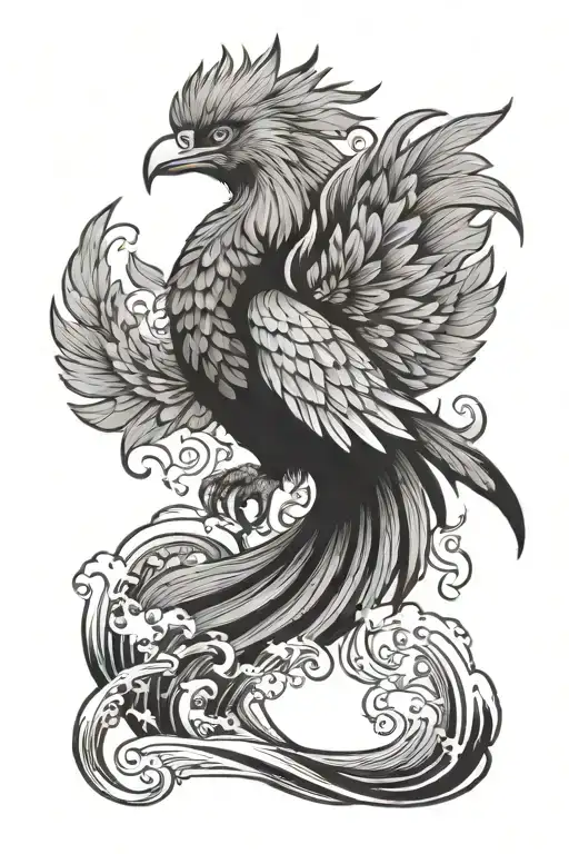 Tropical Phoenix Rising From The Ocean