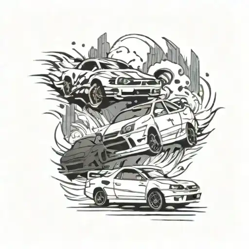 Initial D Toyota Tureno Anime Car Drifting