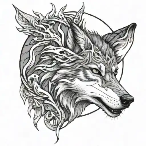 Frost Wolf Moon And Sun