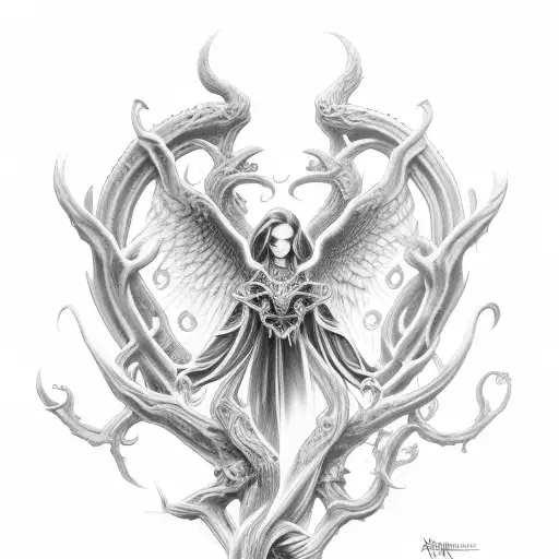 Lernean Hydra And Angel
