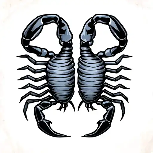 Couple Matching Small Scorpion Tattoo Design