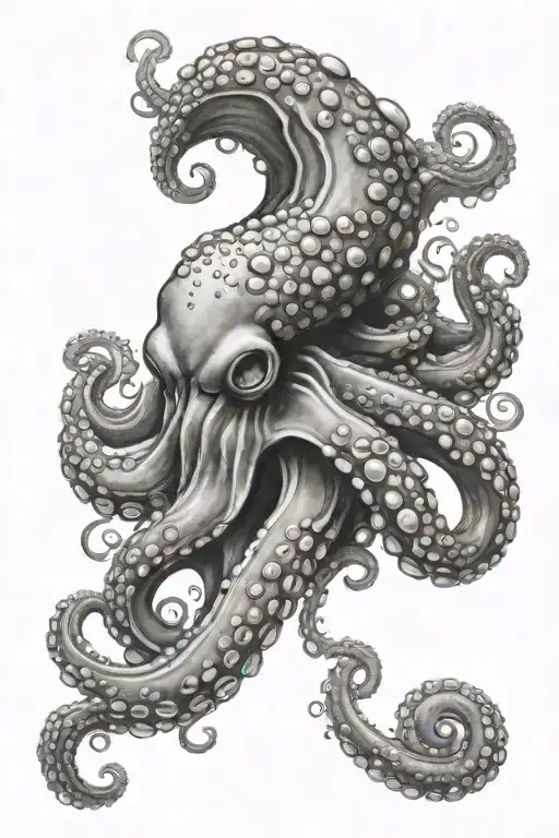 Octopus With Small Fungi Growing Off Of It