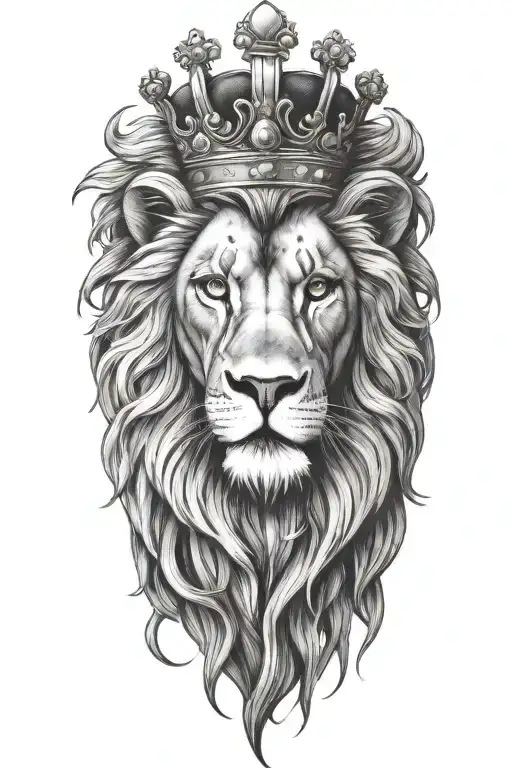 Crowned Lion Face