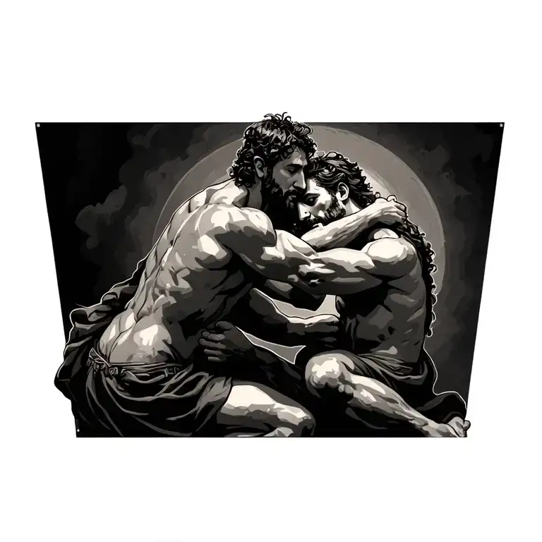 Jacob And God Wrestling