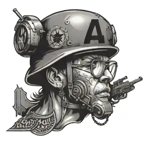 Military Themed Tattoo With The Phrase C40