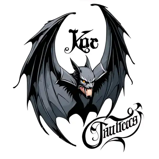 American Traditional Bat Wings