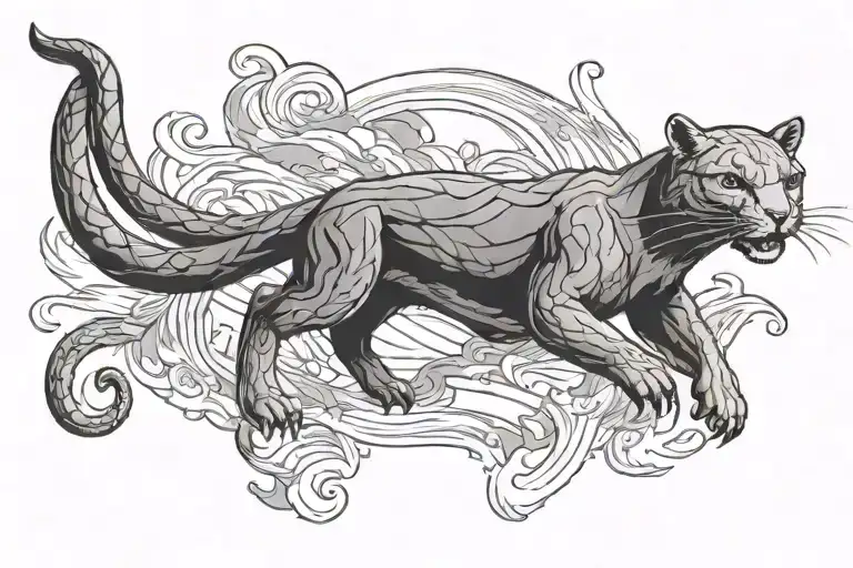 Puma Snake Condor Flying