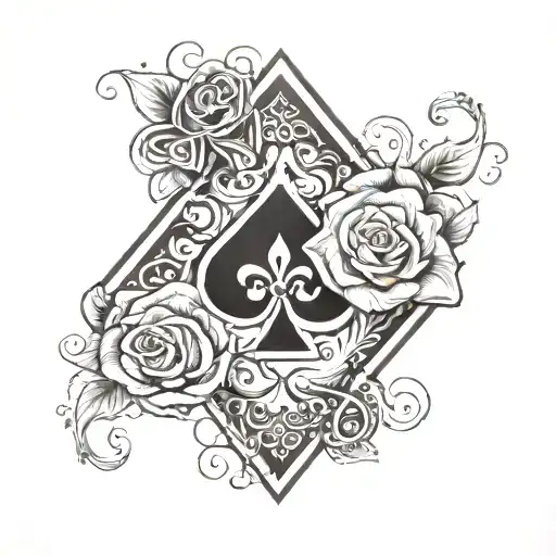 Rose And Ace Of Spades