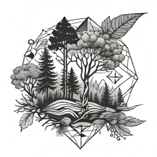 Geometric Nature Elements Like Trees