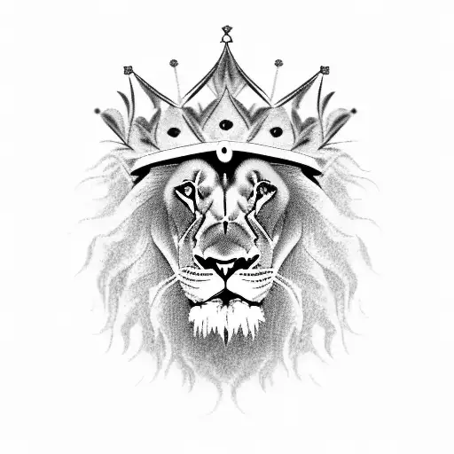 Lion Wearing A Persian Crown