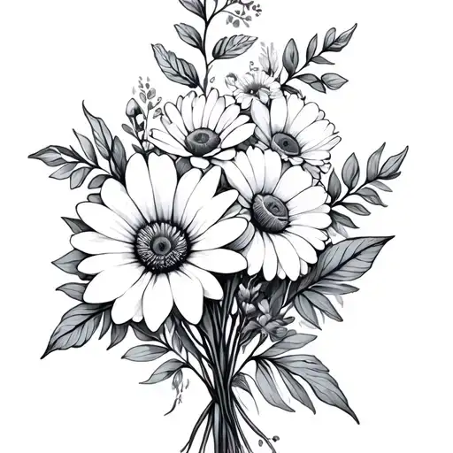 May March August Birth Flower Bouquet