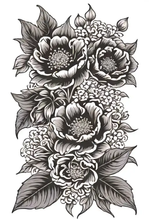 Intertwined Birth Flower January March July Birth Flowers