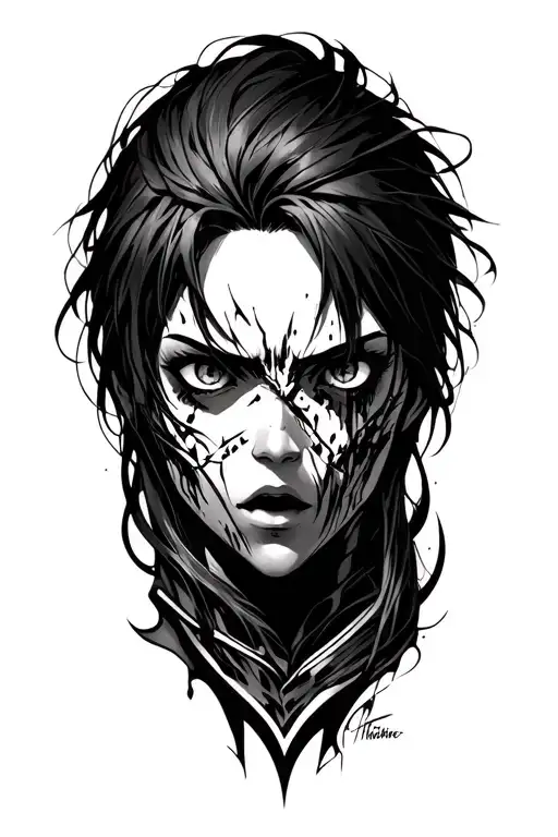 Attack On Titan Anime Tattoo Design